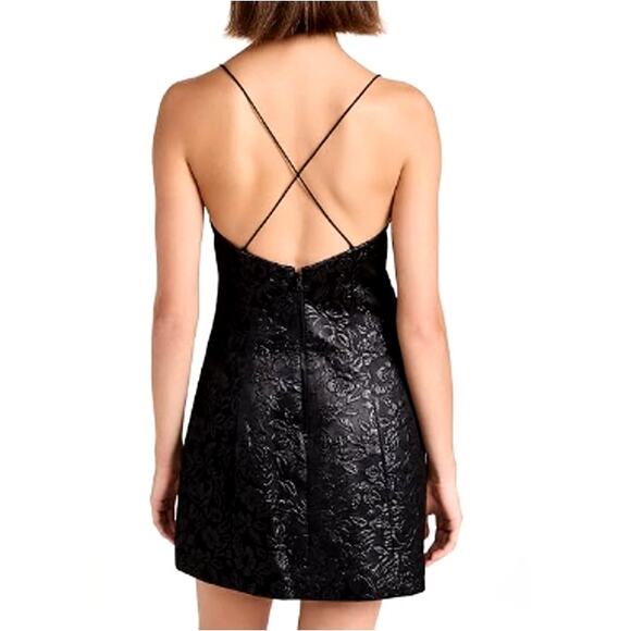 Alice + Olivia Tayla Jacquard Floral Mini Dress 0 - Picture 2 of 12